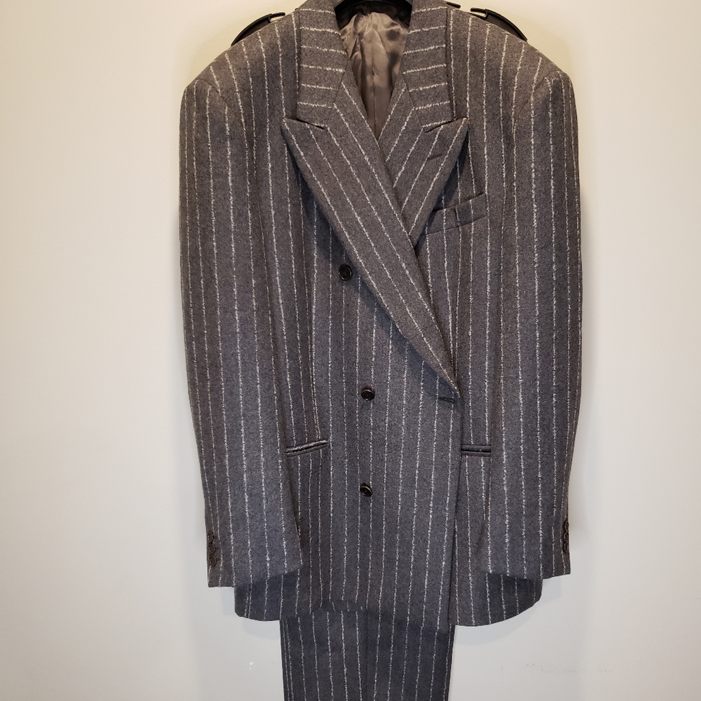 GIANFRANCO FERRE Charcoal Pinstriped Suit